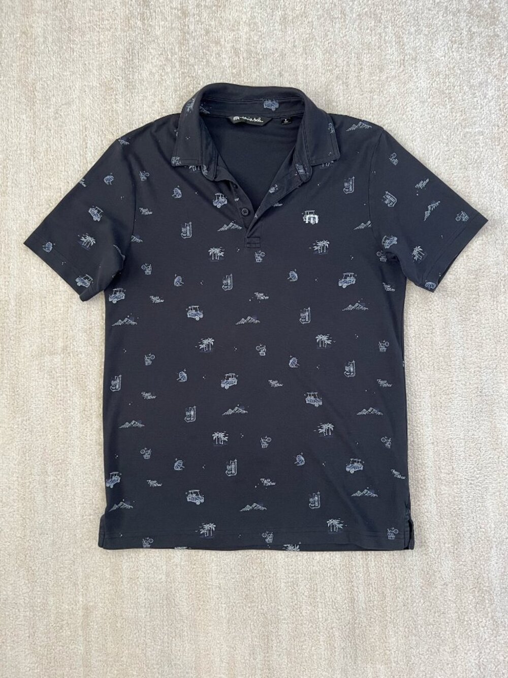 Travis Mathew Short Sleeve Golf Graphic Cotton Polo S